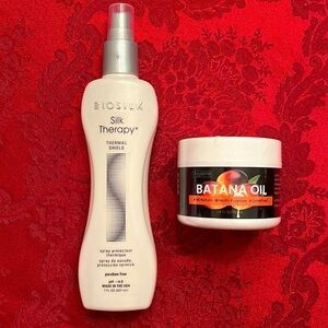Brand New BioSilk Silk Therapy Thermal Shield Protection Spray & Batana Oil Set